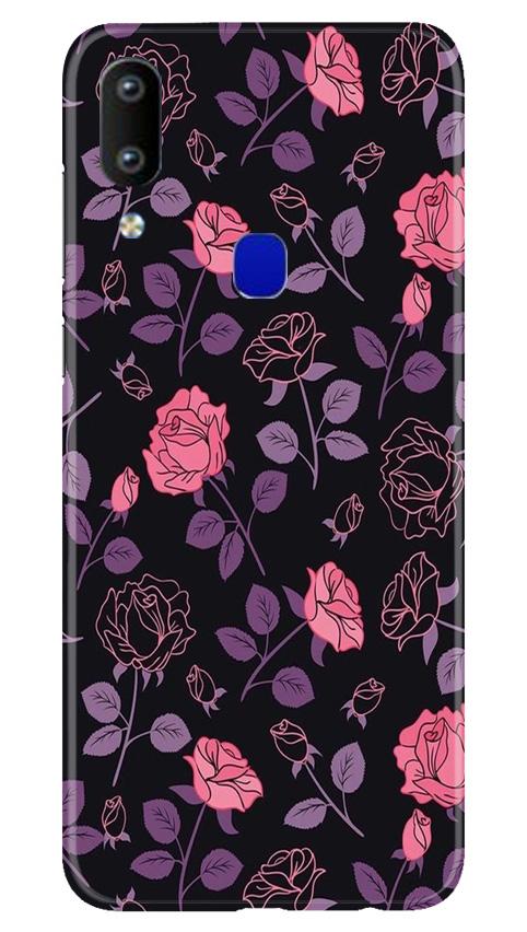 Rose Black Background Case for Vivo Y91