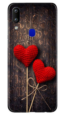 Red Hearts Mobile Back Case for Vivo Y91 (Design - 80)