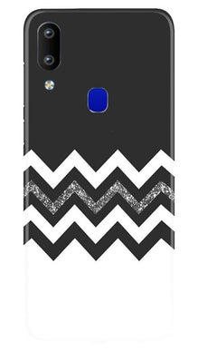 Black white Pattern2Mobile Back Case for Vivo Y91 (Design - 83)