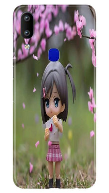 Cute Girl Mobile Back Case for Vivo Y91 (Design - 92)