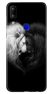 Dark White Lion Mobile Back Case for Vivo Y91  (Design - 140)