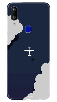 Clouds Plane Mobile Back Case for Vivo Y91 (Design - 196)