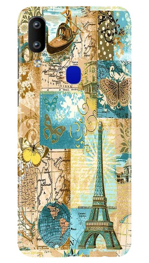 Travel Eiffel Tower Case for Vivo Y91 (Design No. 206)