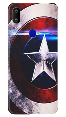 Captain America Shield Mobile Back Case for Vivo Y91 (Design - 250)
