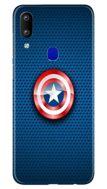 Captain America Shield Mobile Back Case for Vivo Y91 (Design - 253)