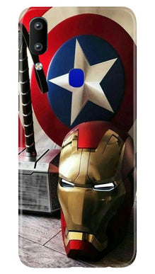 Ironman Captain America Mobile Back Case for Vivo Y91 (Design - 254)