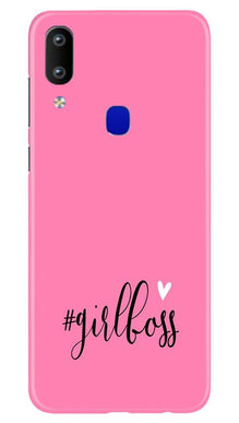 Girl Boss Pink Mobile Back Case for Vivo Y91 (Design - 269)