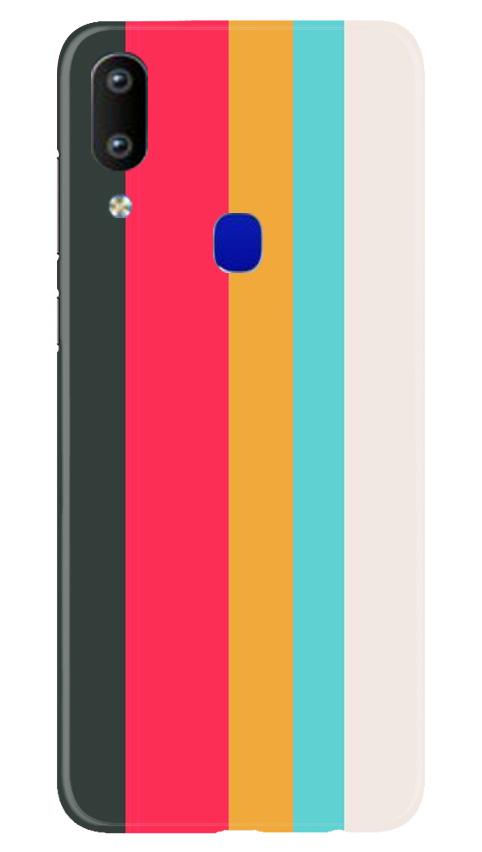 Color Pattern Mobile Back Case for Vivo Y91   (Design - 369)