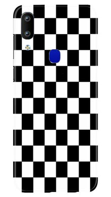 Black White Boxes Mobile Back Case for Vivo Y91   (Design - 372)