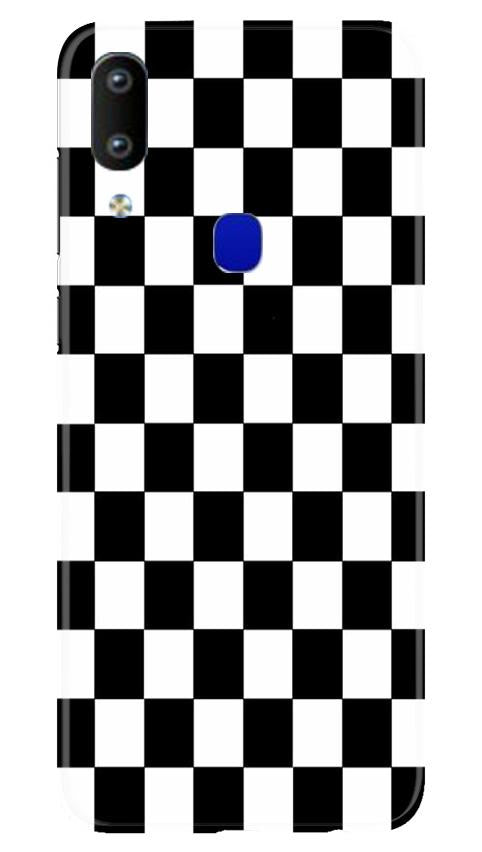 Black White Boxes Mobile Back Case for Vivo Y91   (Design - 372)
