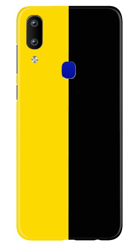 Black Yellow Pattern Mobile Back Case for Vivo Y91   (Design - 397)