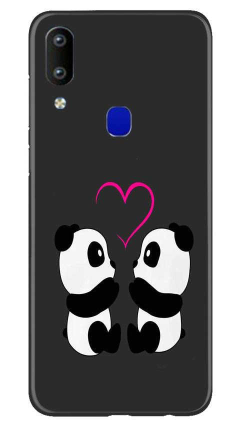 Panda Love Mobile Back Case for Vivo Y91   (Design - 398)