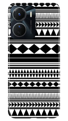 Black white Pattern Mobile Back Case for Vivo T2X 5G (Design - 5)