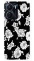 White flowers Black Background Case for Vivo Y16