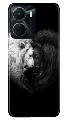 Dark White Lion Mobile Back Case for Vivo Y16  (Design - 140)