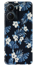 White flowers Blue Background2 Case for Vivo Y16