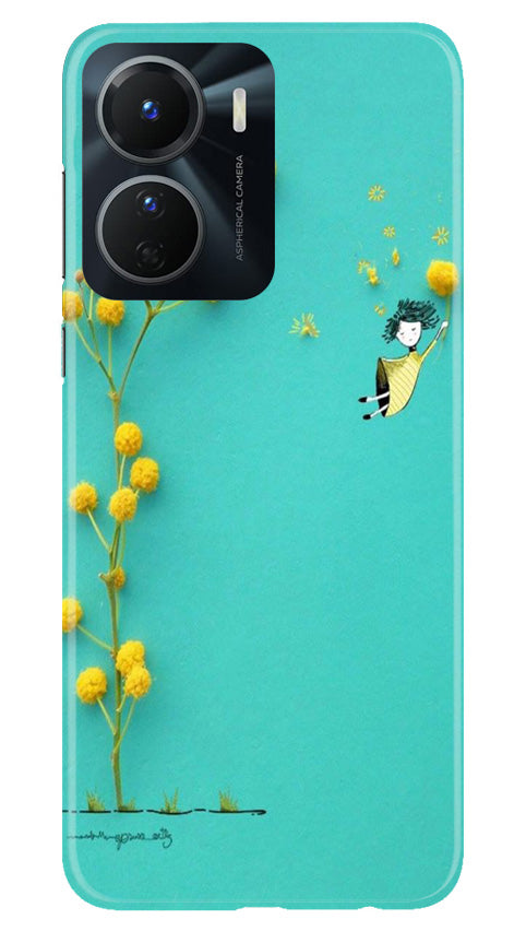 Flowers Girl Case for Vivo Y16 (Design No. 185)