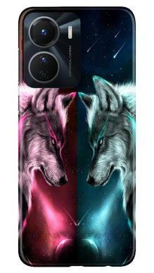 Wolf fight Mobile Back Case for Vivo Y16 (Design - 190)