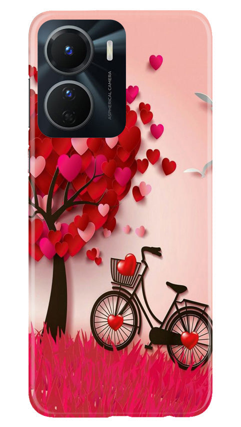 Red Heart Cycle Case for Vivo Y16 (Design No. 191)