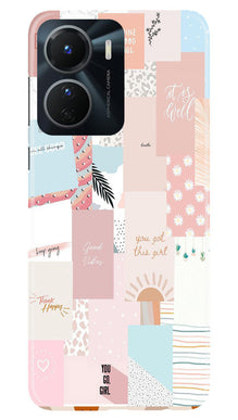 Shinny Blue Background Mobile Back Case for Vivo Y16 (Design - 32)