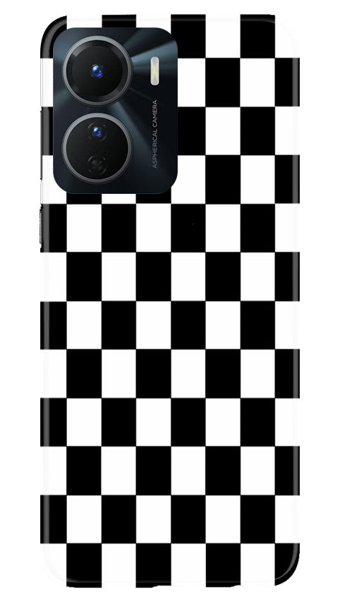 Black White Boxes Mobile Back Case for Vivo Y16 (Design - 331)