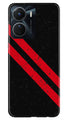Black Red Pattern Mobile Back Case for Vivo T2X 5G (Design - 332)