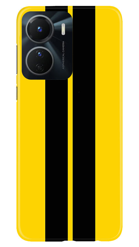Black Yellow Pattern Mobile Back Case for Vivo T2X 5G (Design - 336)
