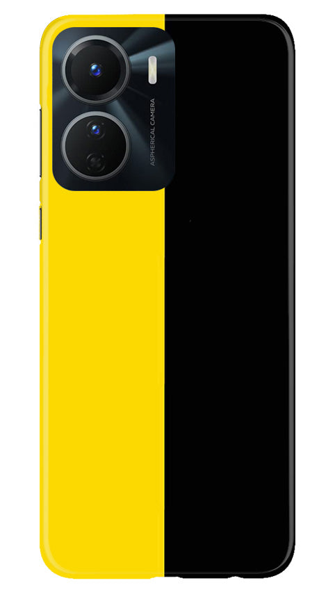 Black Yellow Pattern Mobile Back Case for Vivo Y16 (Design - 354)