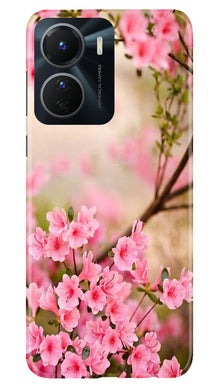 Pink flowers Mobile Back Case for Vivo Y16 (Design - 69)