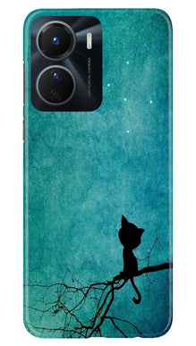 Moon cat Mobile Back Case for Vivo Y16 (Design - 70)