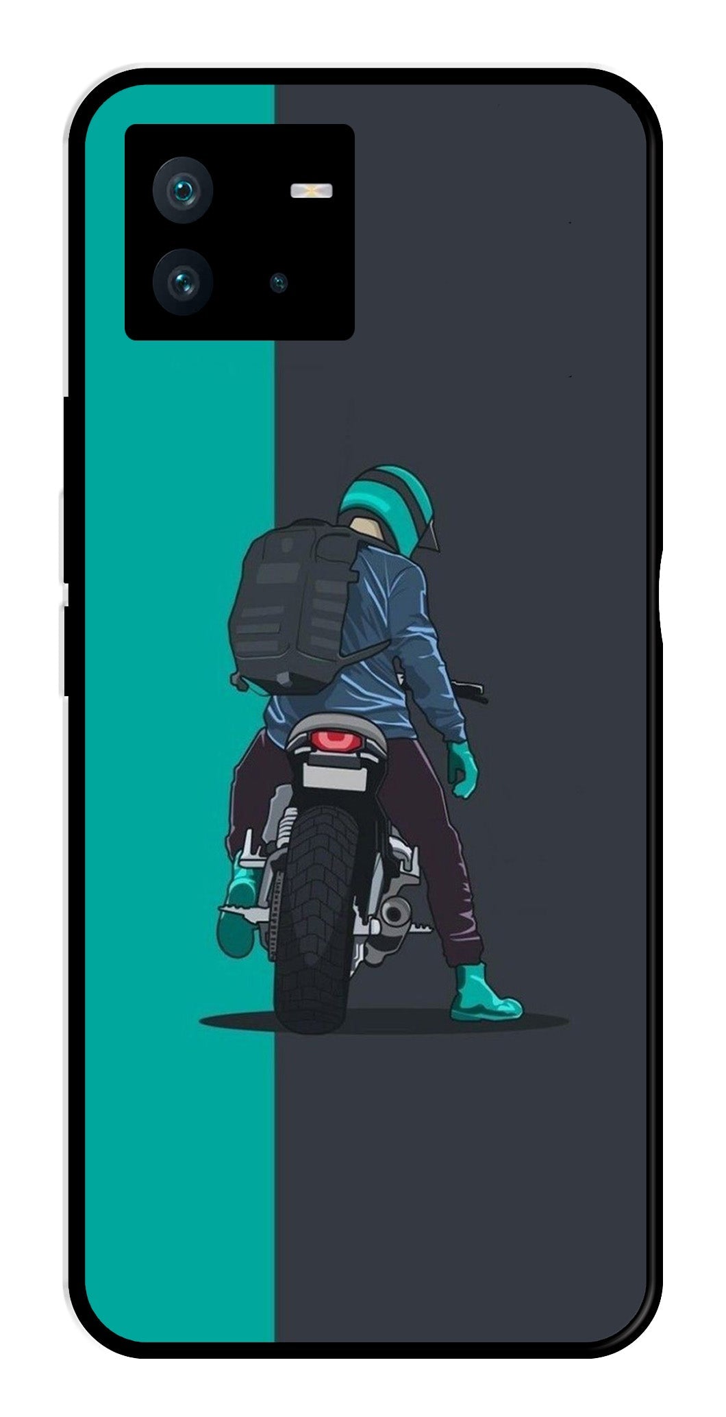 Bike Lover Metal Mobile Case for iQOO Neo 6   (Design No -05)