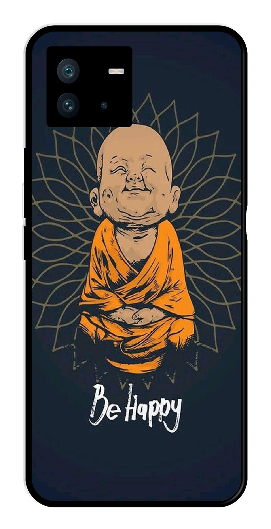 Be Happy Metal Mobile Case for iQOO Neo 6   (Design No -27)