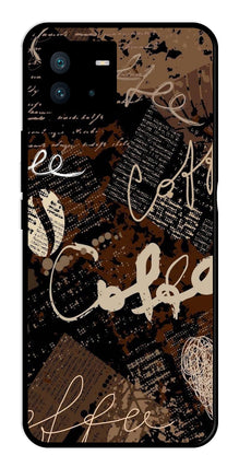 Coffee Pattern Metal Mobile Case for iQOO Neo 6