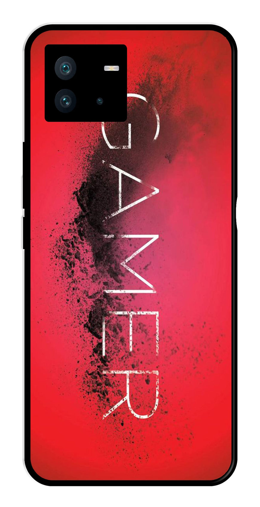 Gamer Pattern Metal Mobile Case for iQOO Neo 6   (Design No -41)