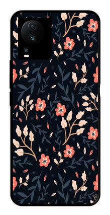 Floral Pattern Metal Mobile Case for iQOO Neo 7 Pro