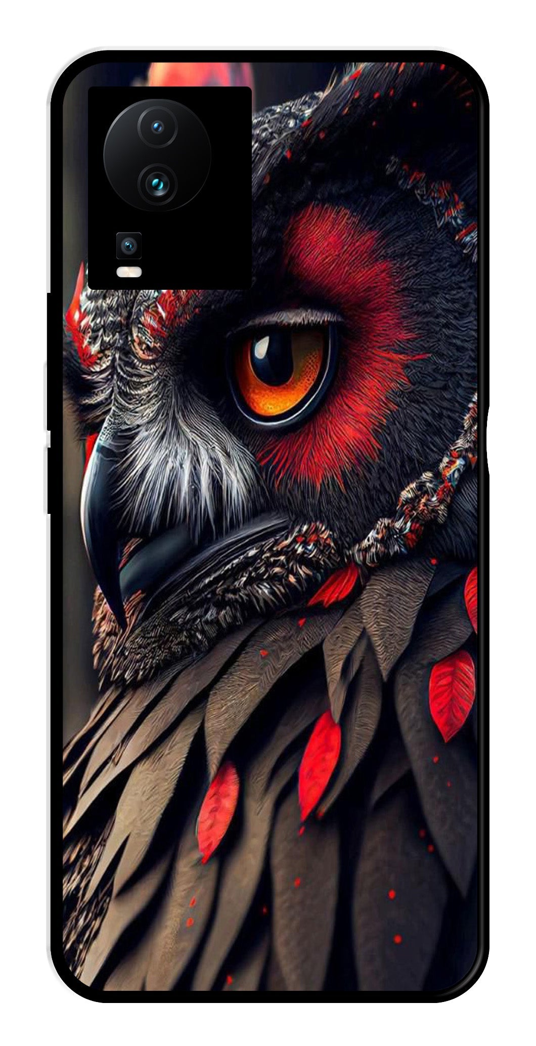 Owl Design Metal Mobile Case for iQOO Neo 7 Pro   (Design No -26)