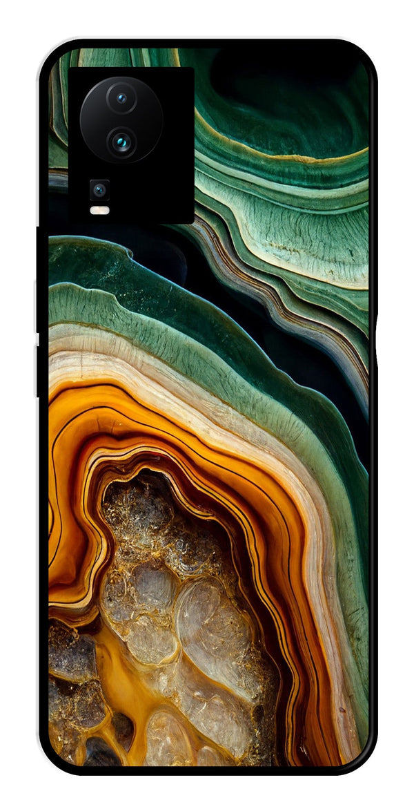 Marble Design Metal Mobile Case for iQOO Neo 7 Pro   (Design No -28)