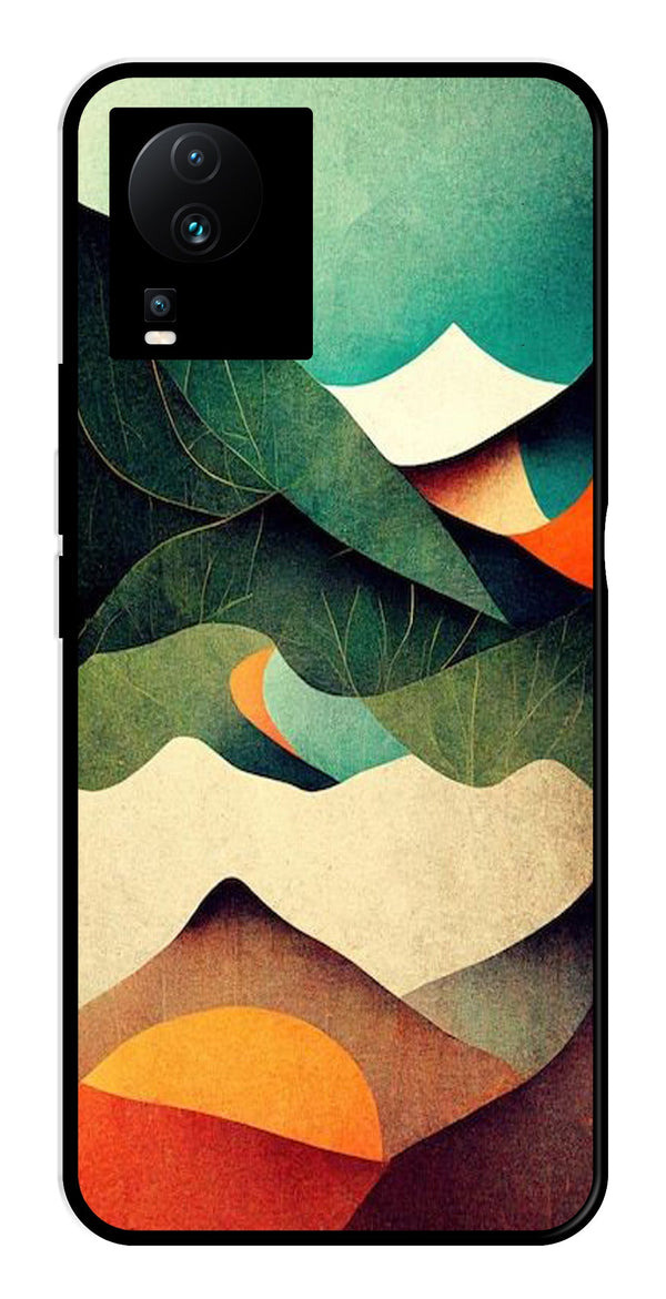 MultiColor Pattern Metal Mobile Case for iQOO Neo 7   (Design No -43)