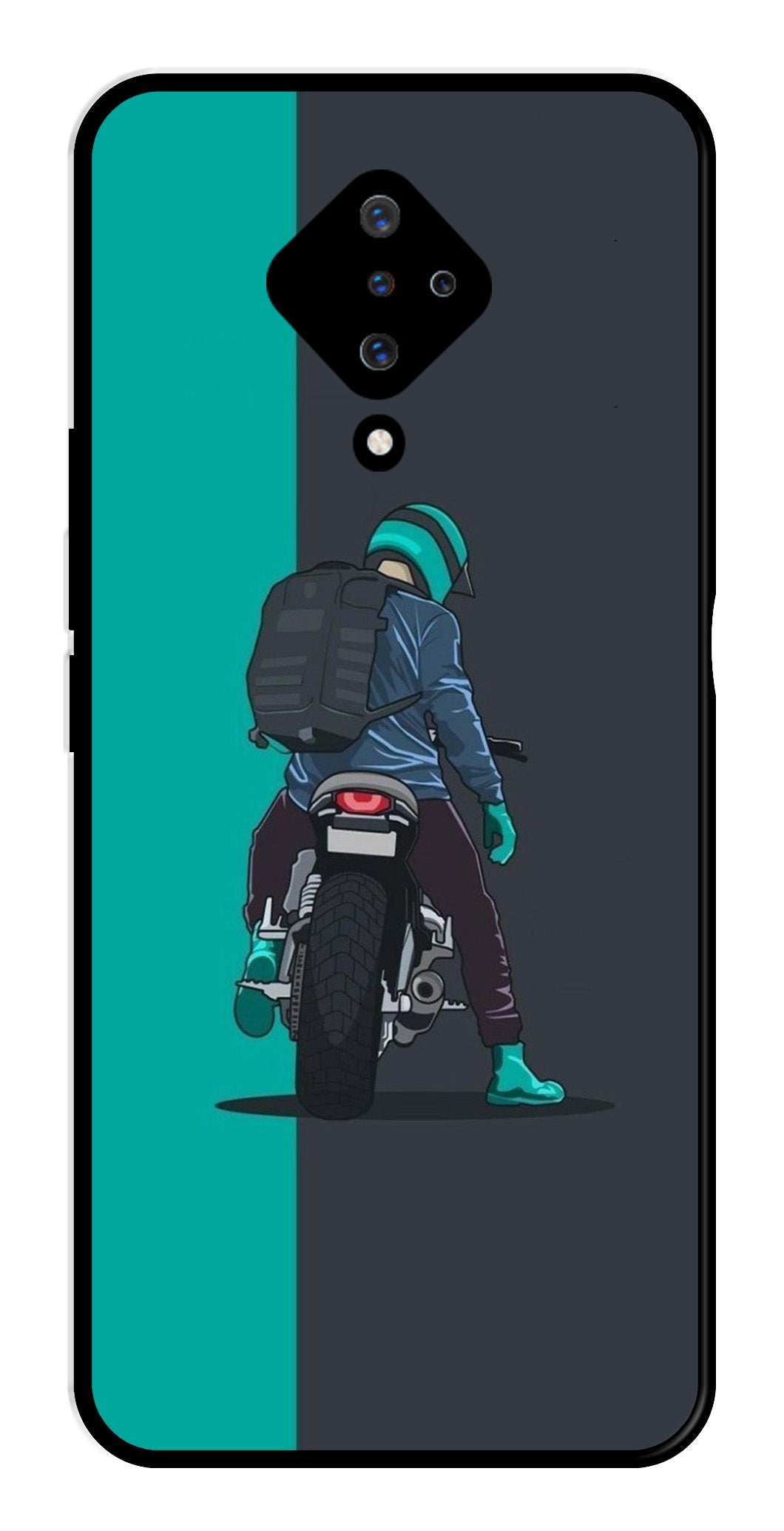 Bike Lover Metal Mobile Case for Vivo S1 Pro   (Design No -05)