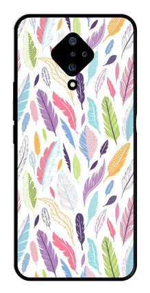 Colorful Feathers Metal Mobile Case for Vivo S1 Pro