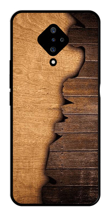 Wooden Design Metal Mobile Case for Vivo S1 Pro