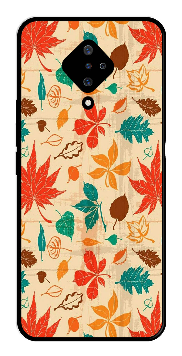 Leafs Design Metal Mobile Case for Vivo S1 Pro   (Design No -14)