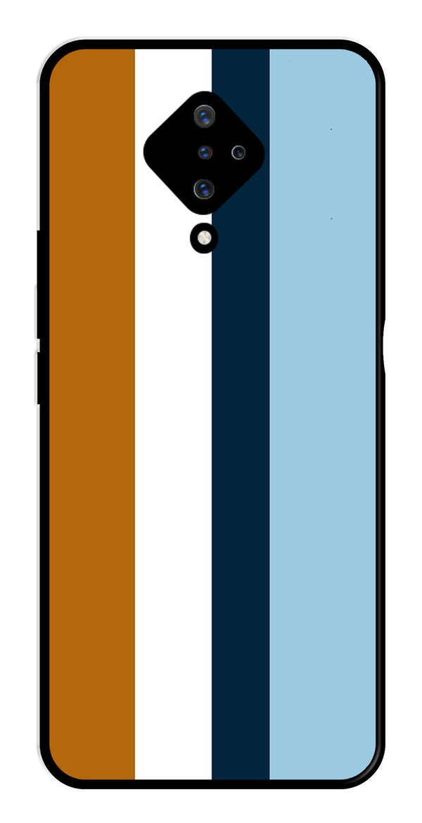 MultiColor Pattern Metal Mobile Case for Vivo S1 Pro   (Design No -17)