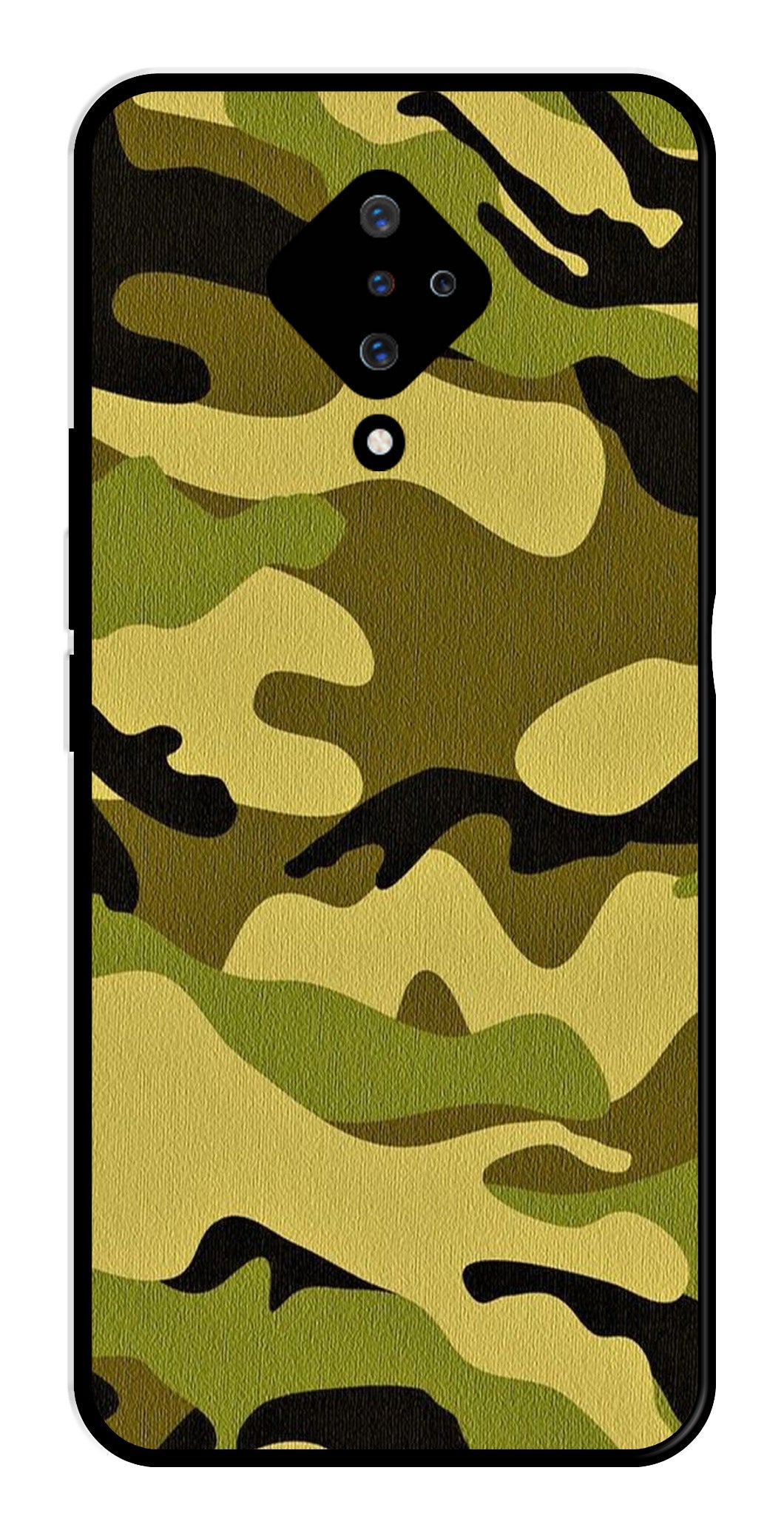 Army Pattern Metal Mobile Case for Vivo S1 Pro   (Design No -35)