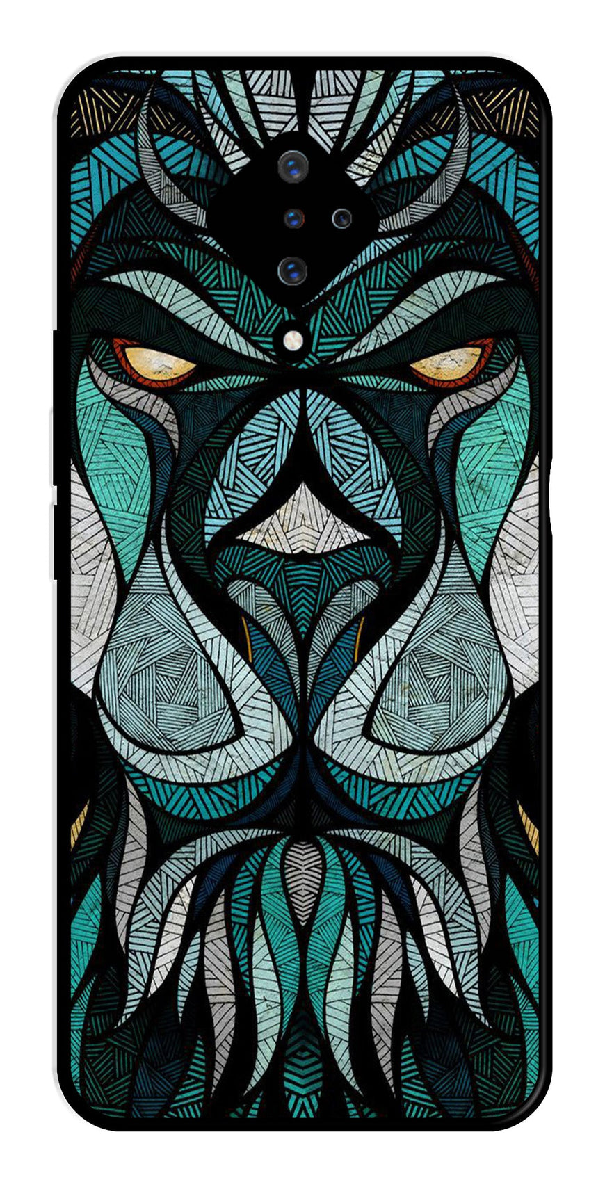 Lion Pattern Metal Mobile Case for Vivo S1 Pro   (Design No -40)