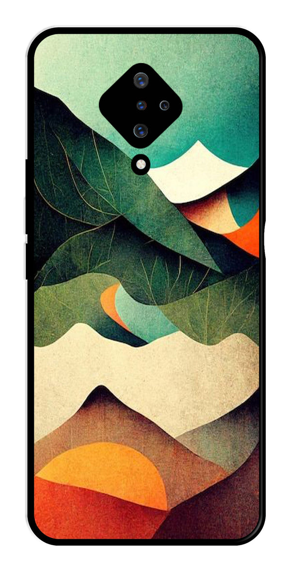 MultiColor Pattern Metal Mobile Case for Vivo S1 Pro   (Design No -43)