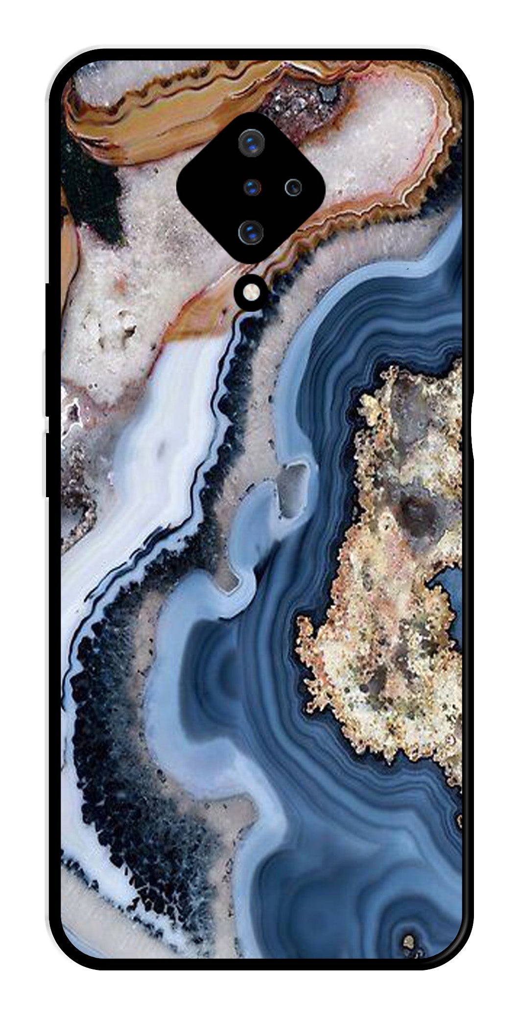 Marble Design Metal Mobile Case for Vivo S1 Pro   (Design No -53)