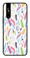 Colorful Feathers Metal Mobile Case for Vivo T1 44W   (Design No -06)