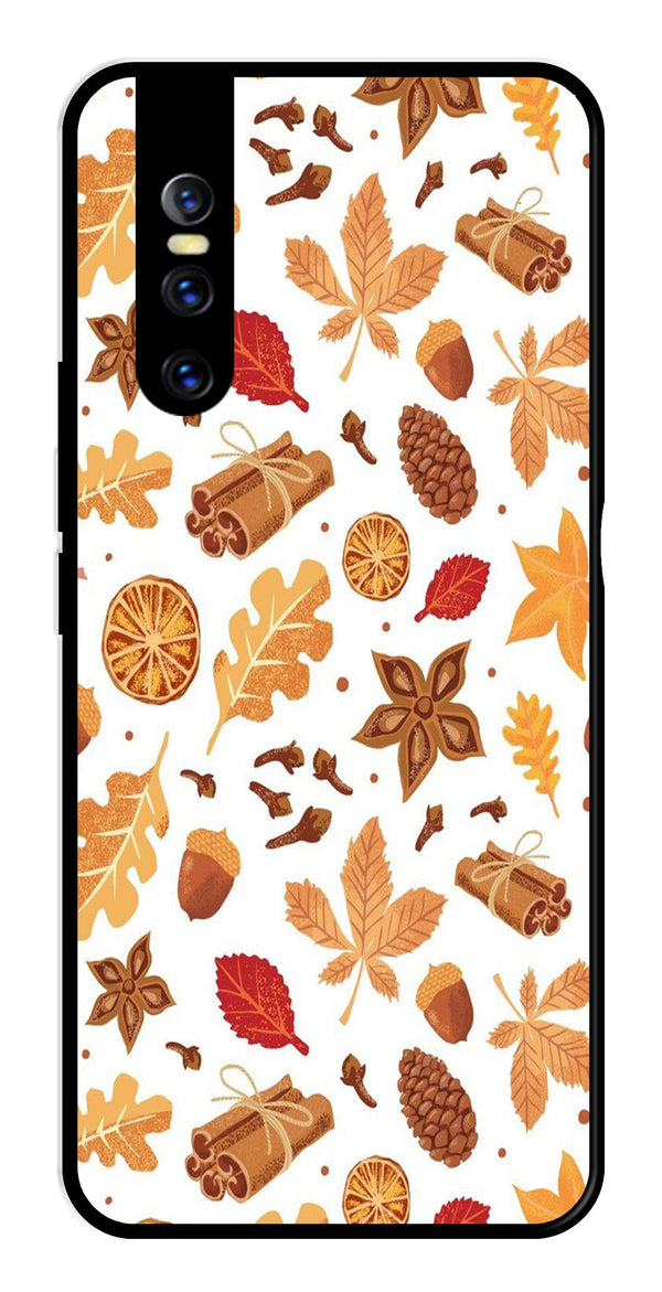 Autumn Leaf Metal Mobile Case for Vivo T1 44W   (Design No -19)