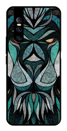 Lion Pattern Metal Mobile Case for Vivo T1 44W